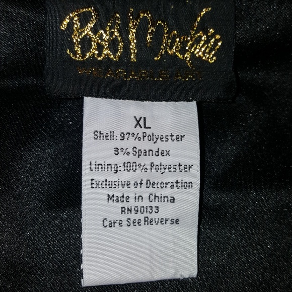 Bob Mackie Wearable Art Black Jacket/Shirt Sz XL - Picture 7 of 8